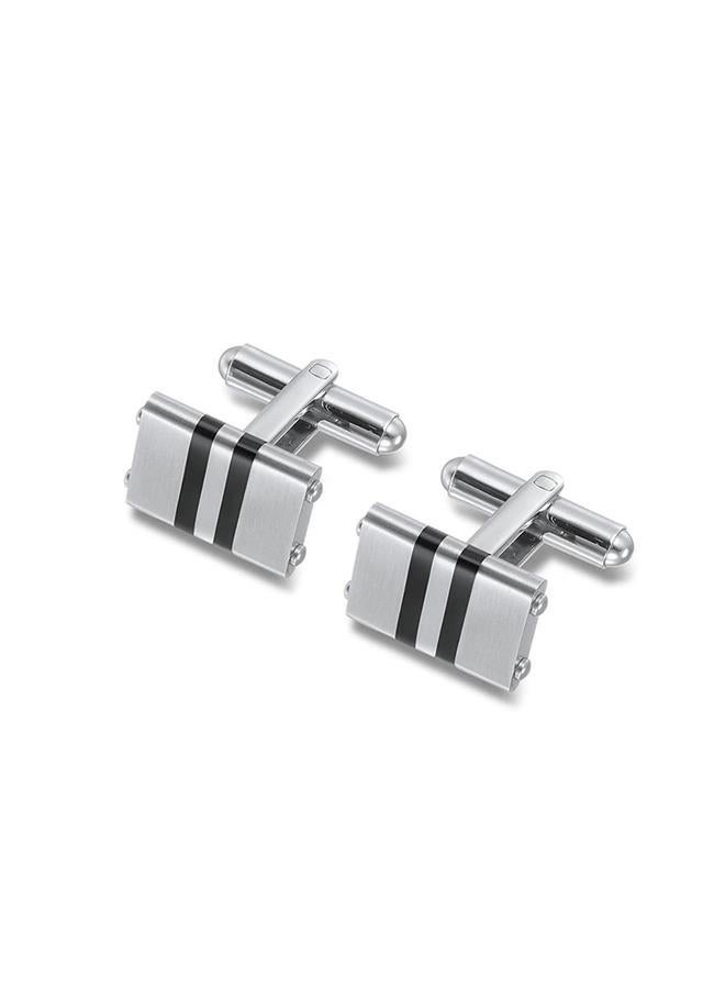 Riblor Franco Cufflinks in Stainless Steel - Image 1